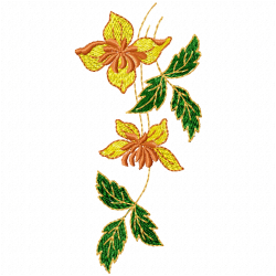 Flowers And Tree Embroidery Design 5